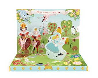 Personalised Adventures in Wonderland Music Box Card