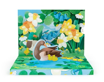 Nature's Symphony: The Ducklings Music Box Card