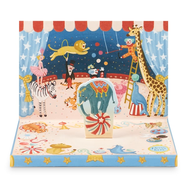 Personalised Circus Adventure Music Box Card