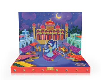 Personalised Aladdin's Adventures Music Box Card