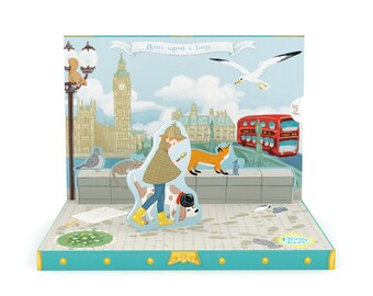 Personalised London Adventure Music Box Card