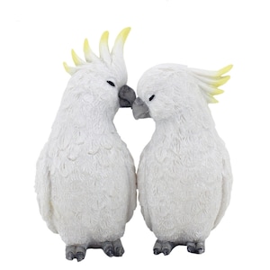 Cockatoo Love Set of 2 Australian Native Parrot Birds Home Ornament Figurine 7cm