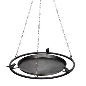 Metal Hanging Bird Feeder - Black / Grey - Great for Wild Birds or Avery - 40cm