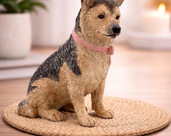 Australian Cattle Dog Figurine • Blue Heeler Farm Dog Ornament • 10cm Resin Statue