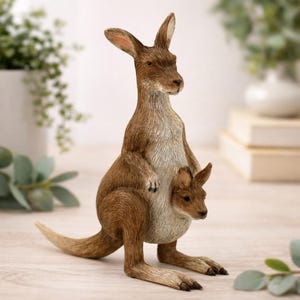 Kangaroo with Joey - 9.5cm Australian Native Ornament Figurine