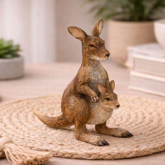 カンガルーとジョーイ - 9.5 cm オーストラリア原住民の置物 - Etsy 日本