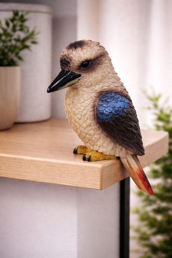 置物  Bird 20cm Kookaburra Australian Native Bird Shelf Sitter Ornament