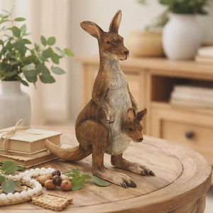Kangaroo with Joey - 9.5cm Australian Native Ornament Figurine