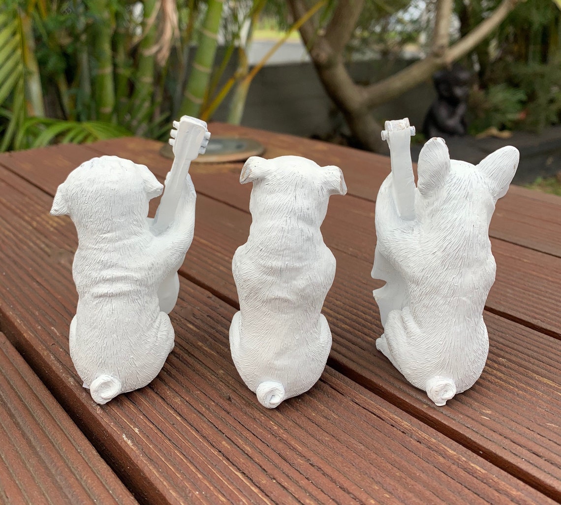 Set of 3 Musical Dogs 10cm Dog Band Instrument Ornament Etsy