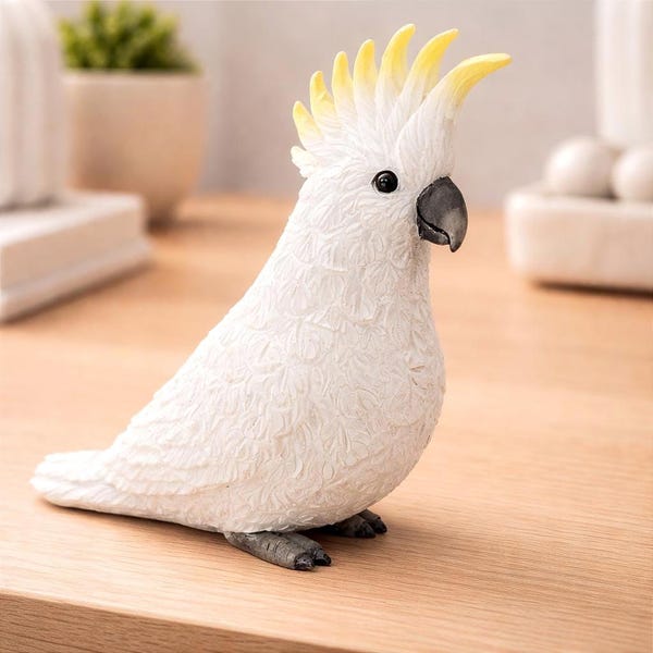 Cockatoo Australian Native Parrot Bird Home Ornament Figurine 9cm