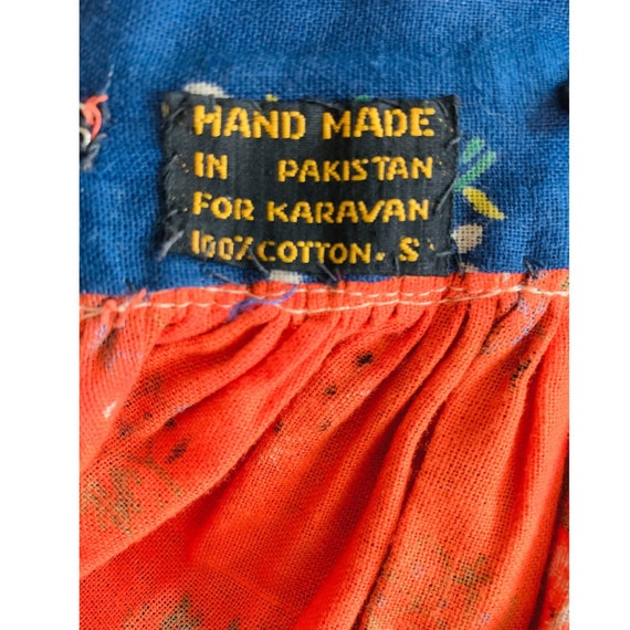 Vintage Rare 70’s Indian Cotton Pinafore Dress Co… - image 8