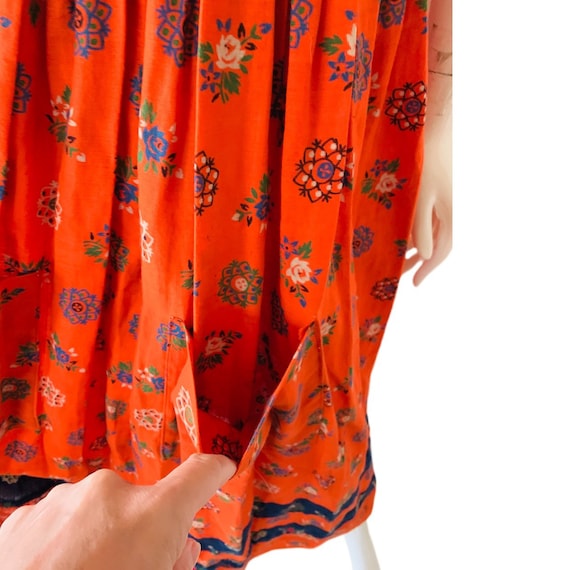 Vintage Rare 70’s Indian Cotton Pinafore Dress Co… - image 7