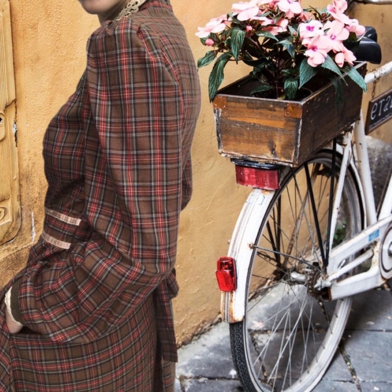 Vintage 70’s Brown Plaid Velvet Gunne Sax Midi Dress Cottagecore ...