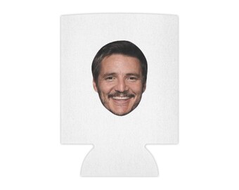 Funny Pedro Pascal Can Cooler, Heat-Resistant Drink Holder, Gift for Parties, BBQ, Outdoor Events, Unique Humor