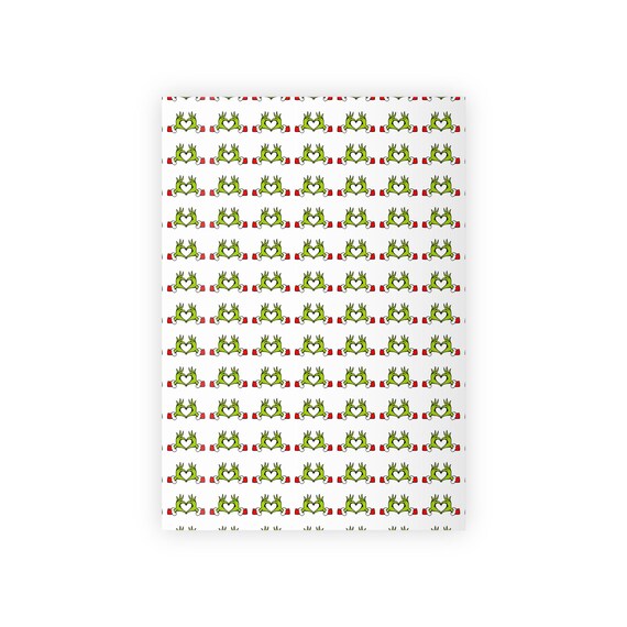 Grinch Herz Hände Weiß Geschenkpapier Rollen, 1stk