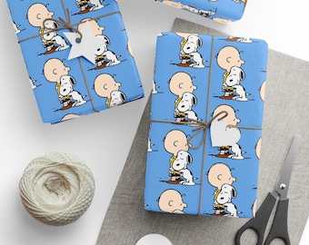 Snoopy Umarmung Geschenkpapier in Hellblau