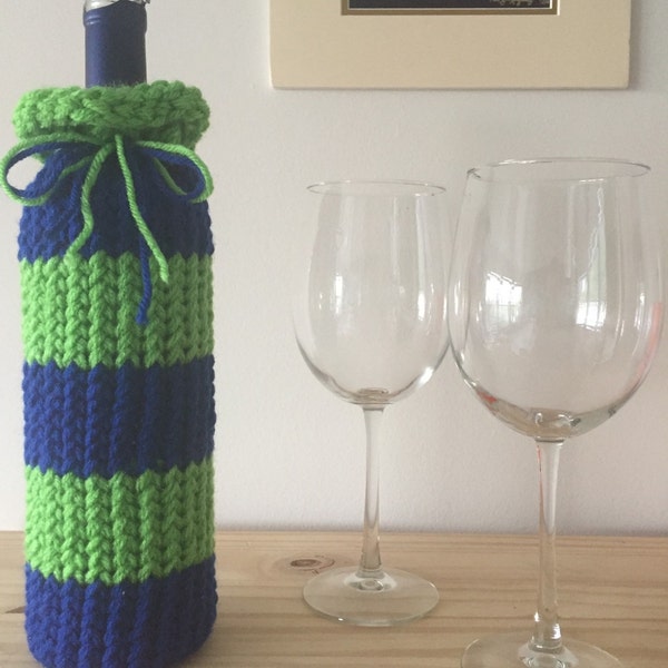 Wine Bottle Knitted Gift Bag