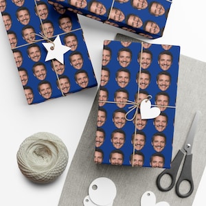 Pascal Gesicht Blau Geschenkpapiere