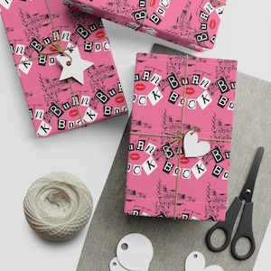 The Burn Book Mean Girls Pink Gift Wrapping Paper Sheets, 1pc