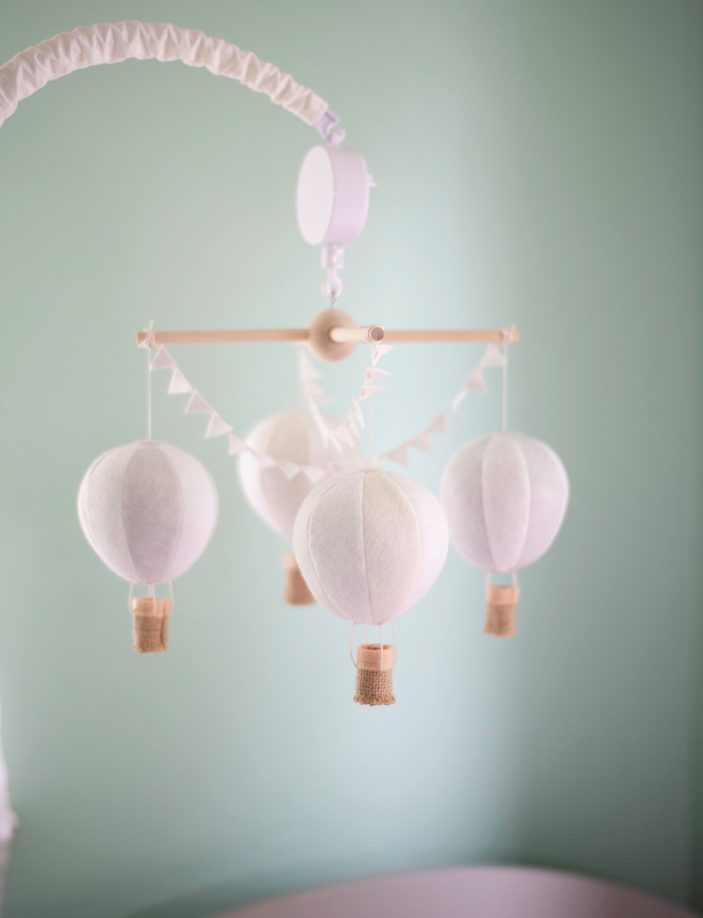 Hot air balloon baby crib mobile balloon nursery cream Etsy
