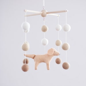 Golden retriever, Labrador  baby mobile, nursery decor, girl or boy dog mobile, pet lover gift, baby shower gift
