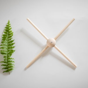 Birch Wood Baby Mobile Hanger DIY Kit - 11&quot; Sphere Frame