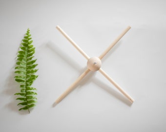 Birch Wood Baby Mobile Hanger DIY Kit - 11" Sphere Frame