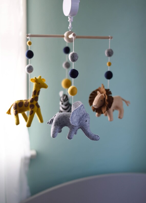 Safari Mobile Pour Chambre Denfant Creche De Safari Safari Etsy