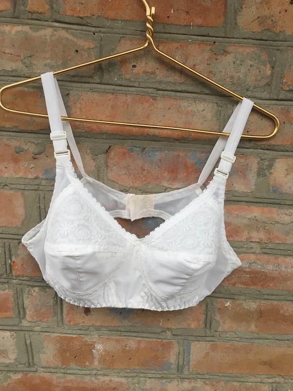 Bralette Bra Brassiere Vintage Underwear Luxury Cotton Satine Lace