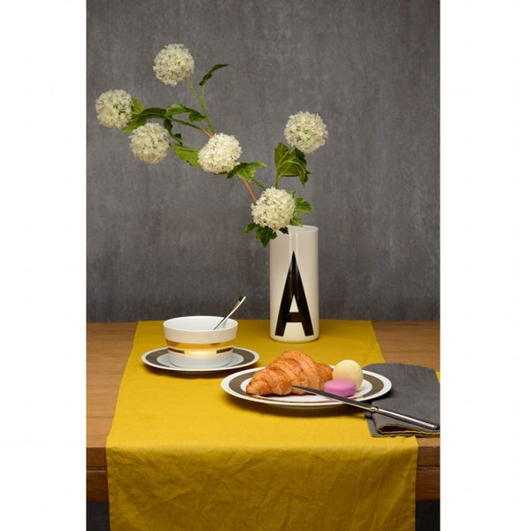 Linen table runner Sunny yellow mustard Ukrainian linen Spring Easter decor gift for her for him for Mom for Dad