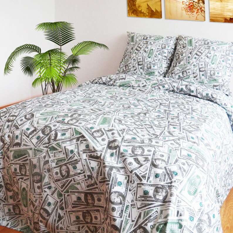 Dollars Money Set Bedding Sheets Single Twin Full Double Queen Image 0
