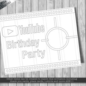 Printable pages Youtube Video
