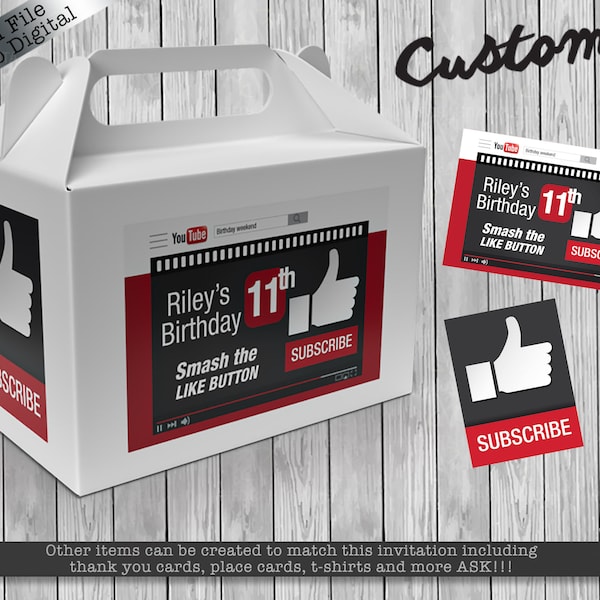 Pegatinas digitales de cajas Gable de YOUTUBE
