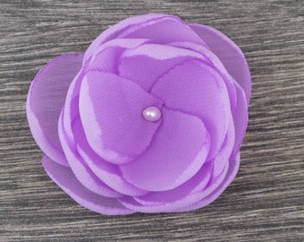 Purple Hair Flower - Lilac Hair Clip - Lilac - Lavender Bridesmaids - Lilac Flower Girls - Purple Hair Clip - Lilac Flower Brooch