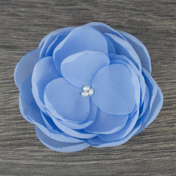 Periwinkle Wedding - Cornflower Wedding - Blue Hair Flower - Cornflower - Bridesmaids - Blue Flower Girls - Blue Hair Clip-Periwinkle Brooch