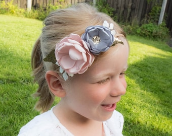 Blush Pink Silver Rose Gold Hairband