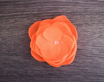 Fluorescent Orange - Hair Flower - Dance Comp - Dance Festival - Ballroom - Neon Accessory - Cheerleading - Dance Costume - Gymnastics