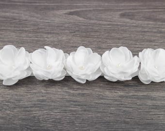 Ivory Christening Headband - Baby Headband - Baptism Headband - Flower Girl - Girls Headband - Baby Girl Headband - Newborn Headband - Ivory