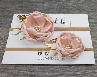 Blush Pink Rose Gold Mummy And Me/Sister Set