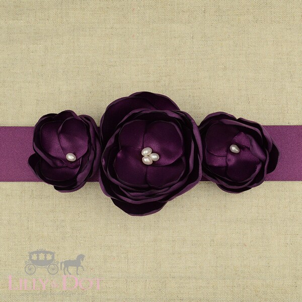 Purple Flower Sash