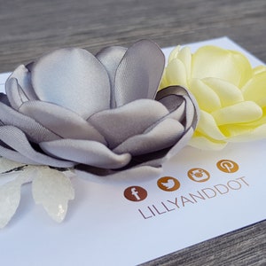 Silver Yellow Grey Glitter Boutique Flower Headband Baby Headband Girls Hairband Flower Crown Any Colour Combos image 6