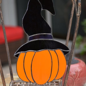 Celebrate Awesome Pumpkin Suncatcher, Make Someone Very Happy with Him 10 1/2 L and 7 1/2 W, Free Shipping for the Holidays image 4