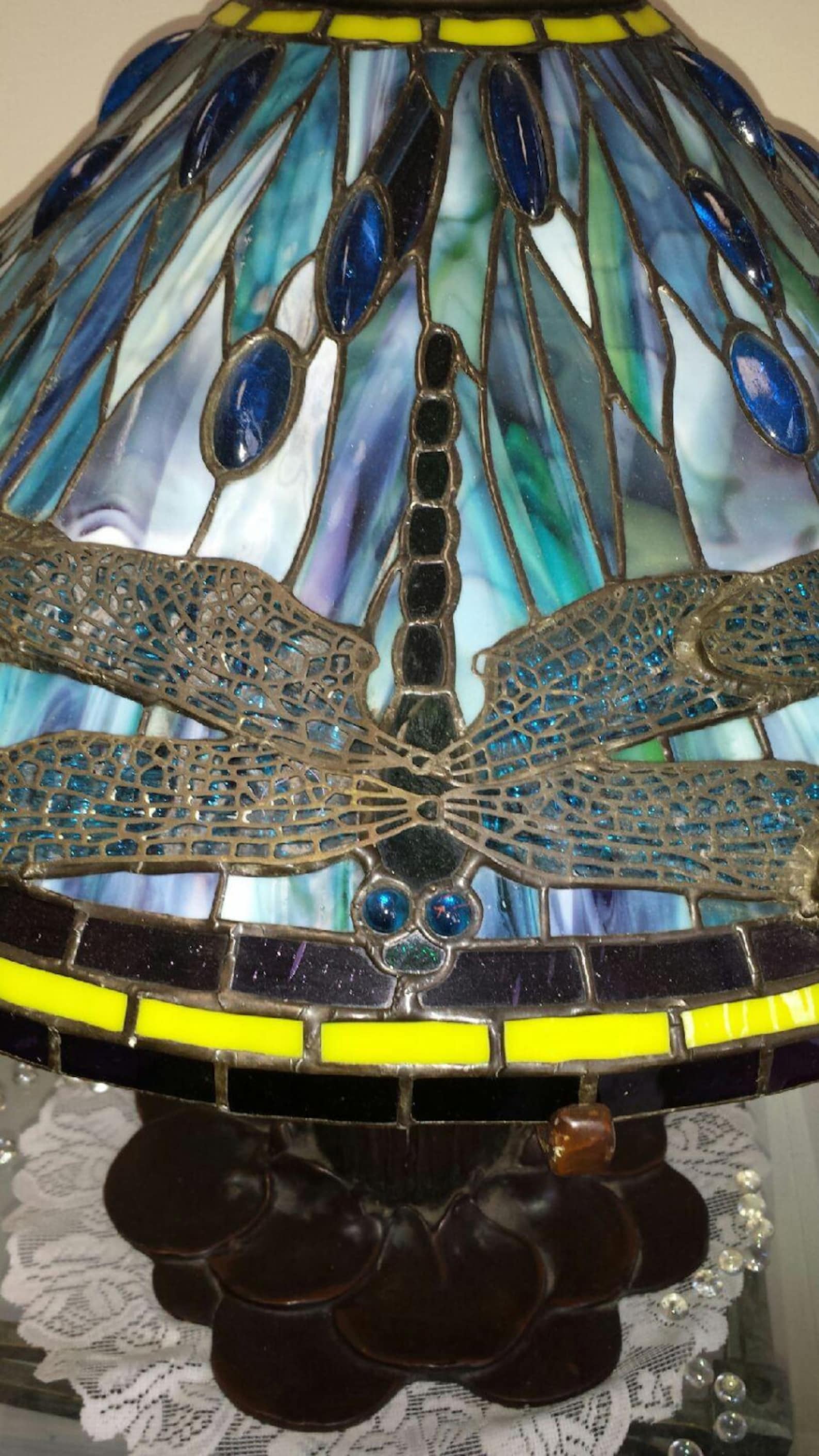 Sorry sold Exquisite Tiffany Style Stained Glass Dragonfly Lamp Shade Sorry sold Exquisite Tiffany Style Stained Glass Dragonfly Lamp Shade