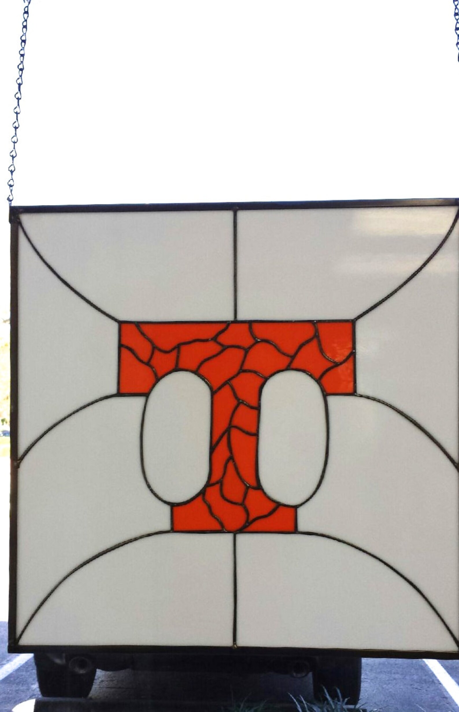 University of Tennessee Stained Glass Window Panel, Team Window Panels, Staimed Glass Team Logo