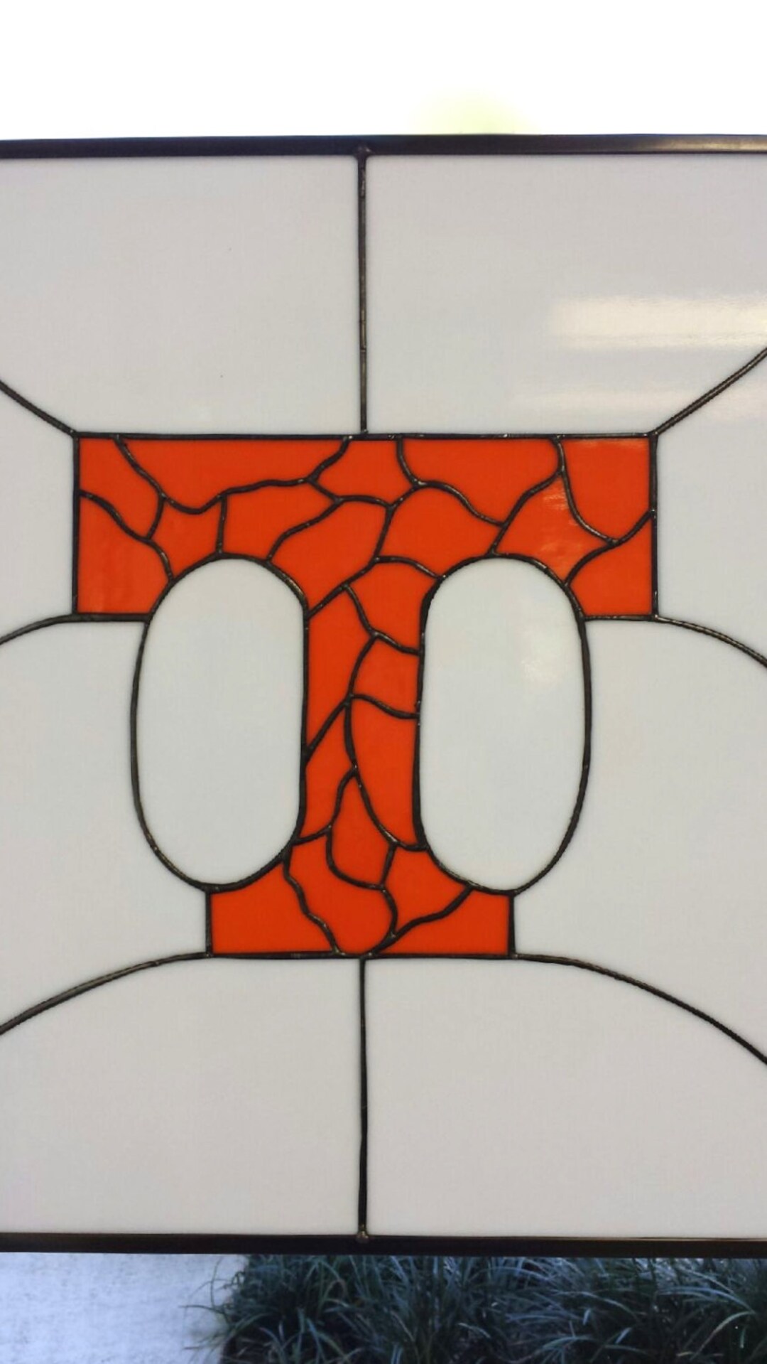University of Tennessee Stained Glass Window Panel, Team Window Panels, Staimed Glass Team Logo