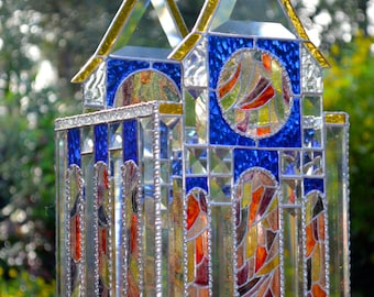 Stained Glass Cathedral, Stunning & Awesomely Beautiful!! One of a Kind, A Great Gift!