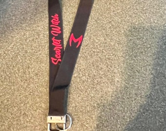 Scarlet Witch Long Neck Lanyard, Key Holder, Badge Holder, Gift For Marvel Fans