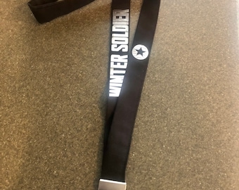 Winter Soldier Long Neck Lanyard, Key Holder, Badge Holder, Gift For Marvel Fans