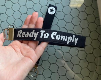 Winter Soldier, Wristlet Lanyard, Bucky Barnes, Fabric Keychain Key Fob