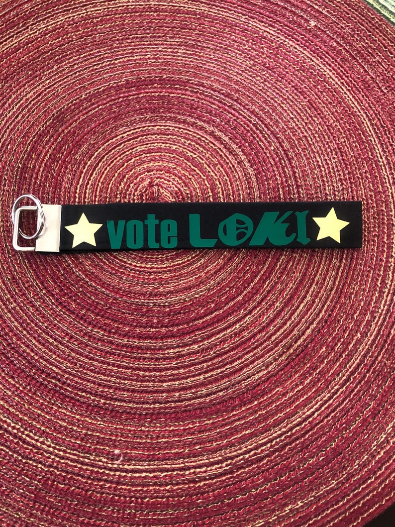 Vote Loki Wristlet Lanyard Key Fob Keychain